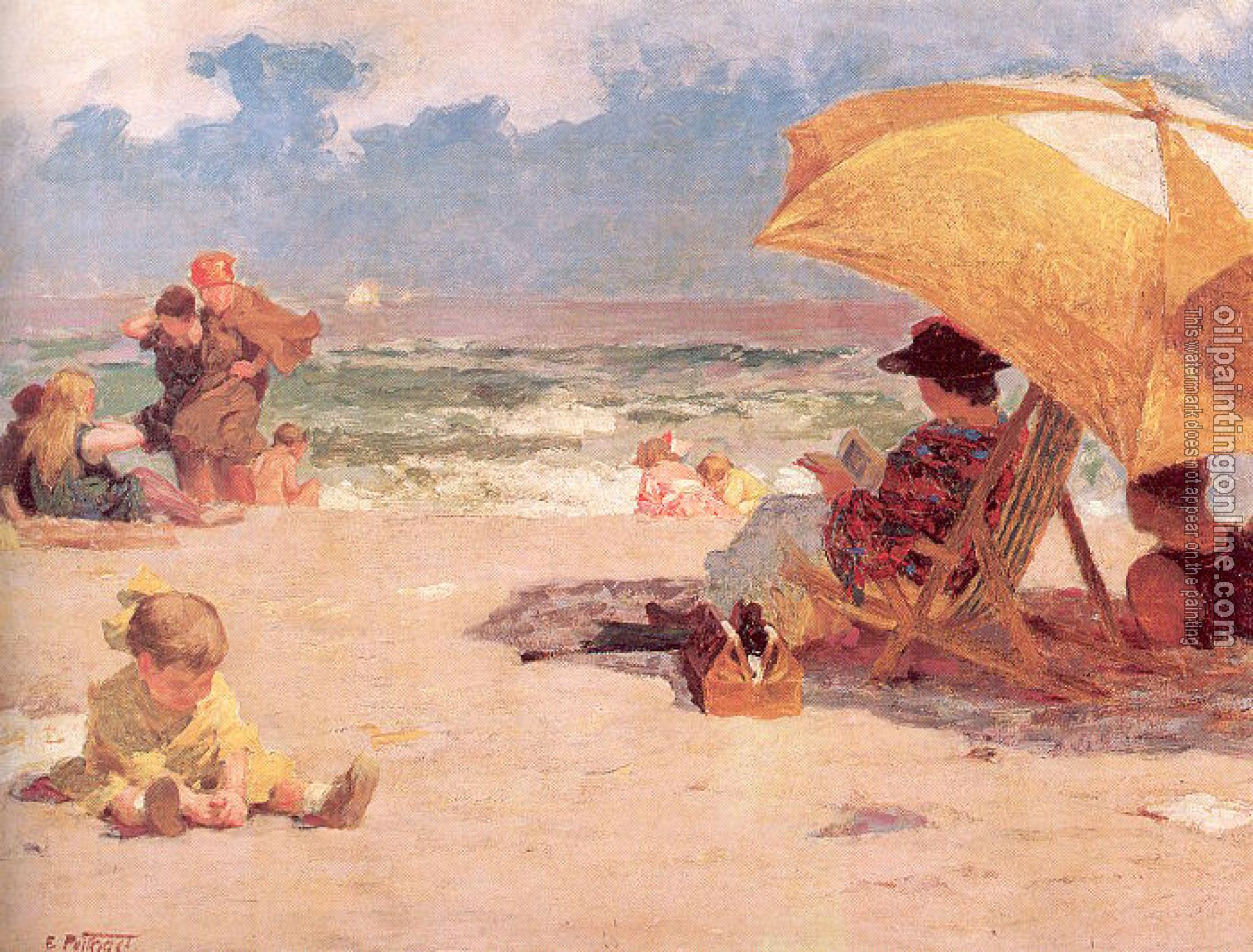 Potthast, Edward Henry - At the Seaside